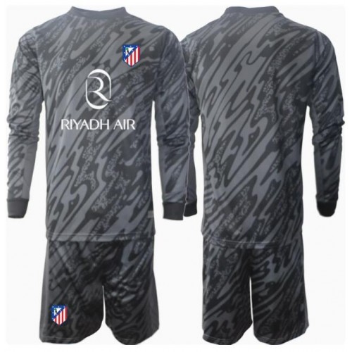 Otroški Nogometni dresi Atletico Madrid Vratar Domači 2024-25 Dolgi Rokav (+ Kratke hlače)